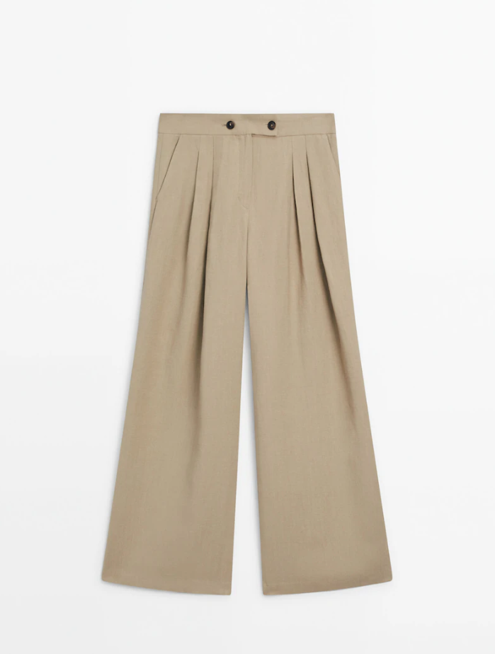 massimo dutti krem pantalone