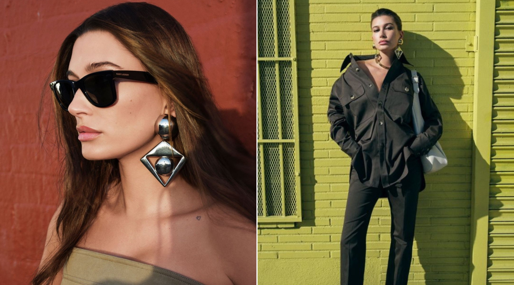 Saint Laurent je prinesel preobrat prepoznavnemu modelu očal Ray-Ban. In zvezda celotne zgodbe je tudi Hailey Bieber