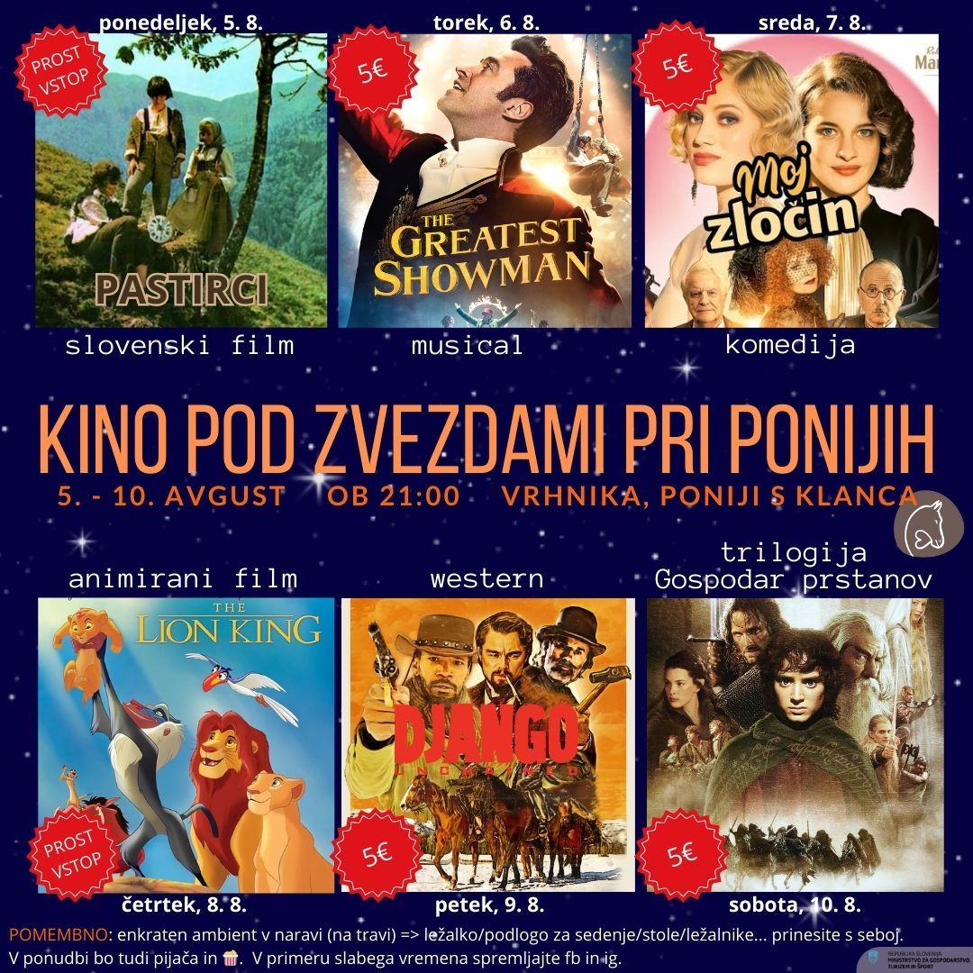 kino pod zvezdami - inkluzivni park vrhika - poniji s klanca