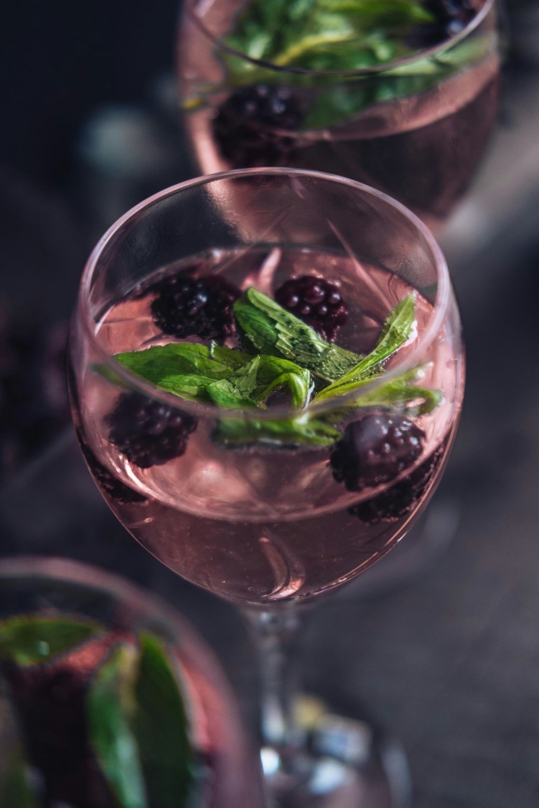 blueberry mint mocktail