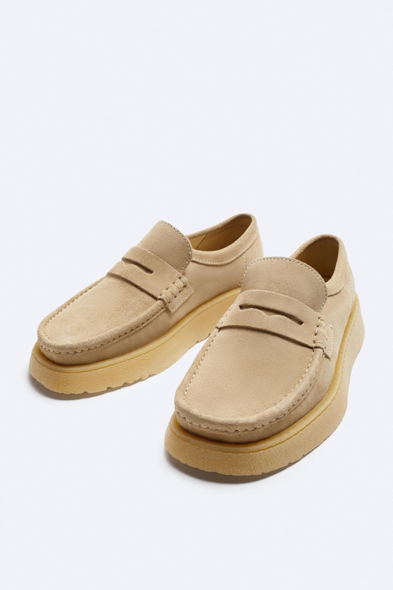 usnjeni čevlji Clarks x Zara