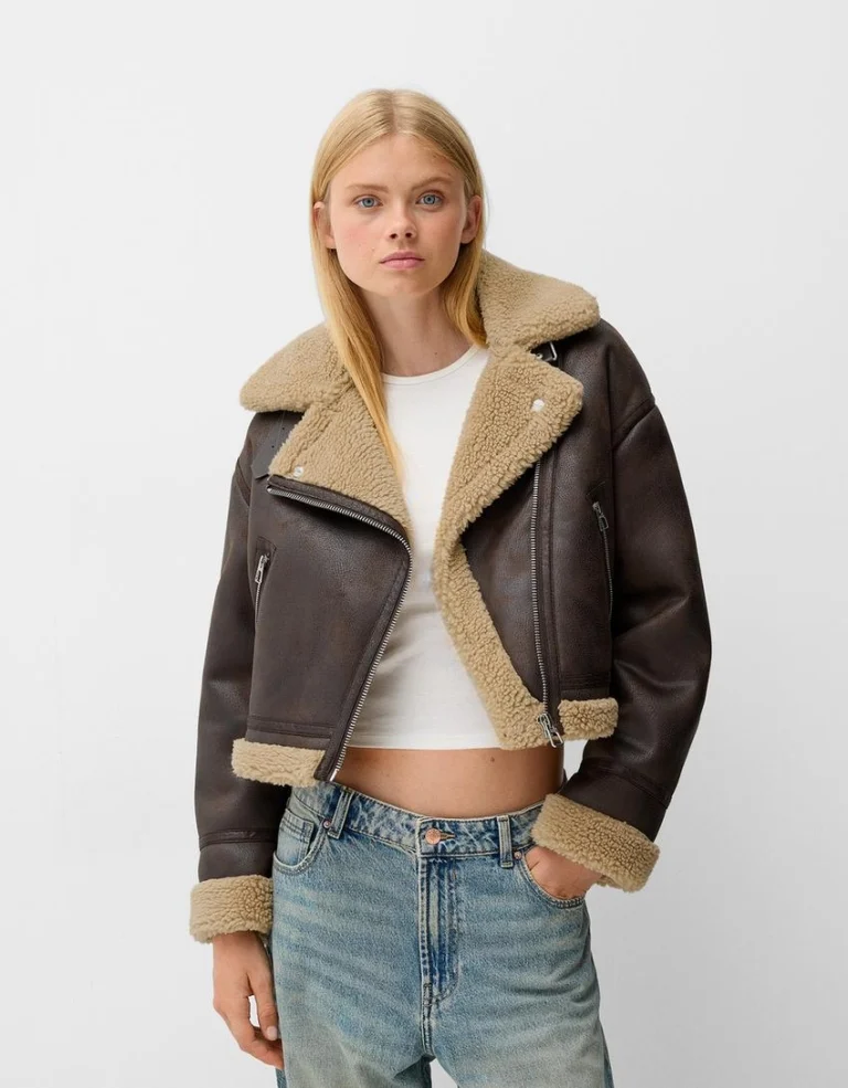 biker jakna za zimo Bershka