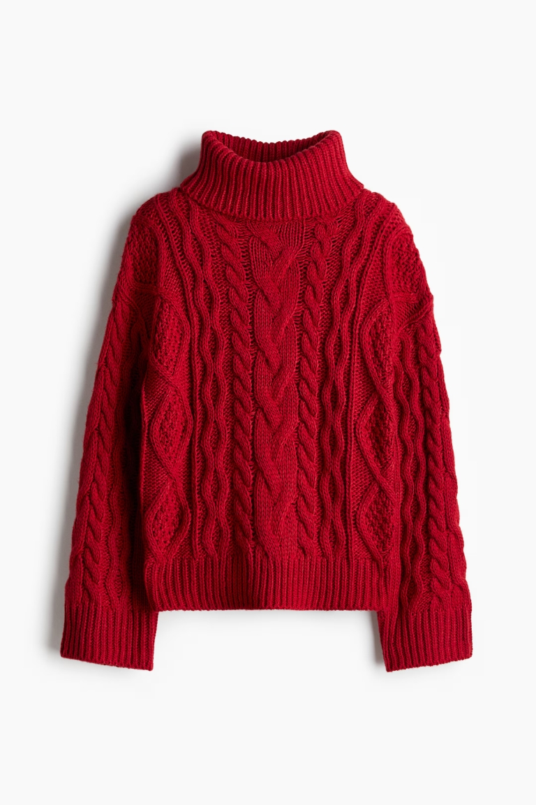 cable knit pletivo H&M