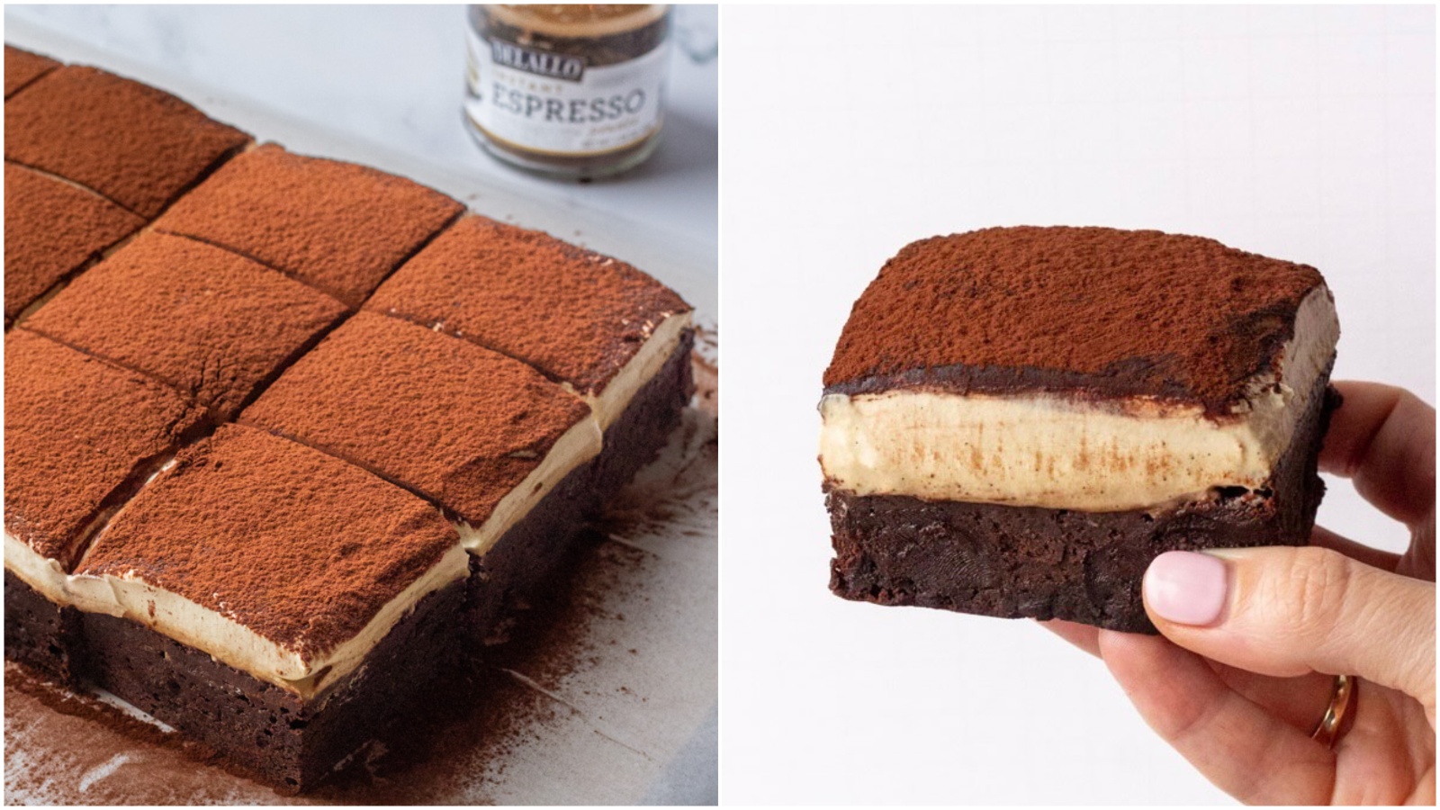 Tiramisu browniji so kombinacija sladice, za katero nismo vedeli, da jo potrebujemo