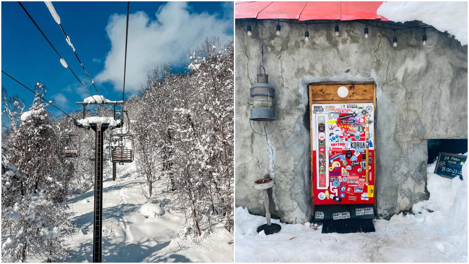 Našli smo zelo kul lokal, v katerega se vstopi skozi velika vrata hladilnika