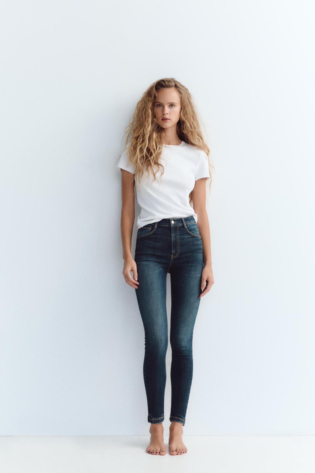 skinny jeans oprijete kavbojke zara